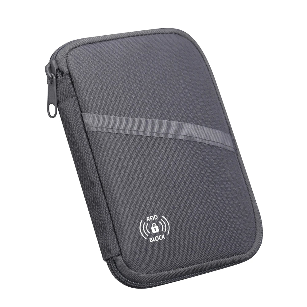 Passport Pouch，Travel Wallet with RFID Blocking - Premium Document Organizer Case for Men and Women - Holds Passports, Cards